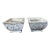 Vintage 1950 Fluer De Lis Concrete Garden Planters, A Pair For Sale