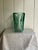 Mid-Century Modern Vintage 1960s Blenko Style Green Cast Glass Sculptural Vase For Sale - Image 3 of 5