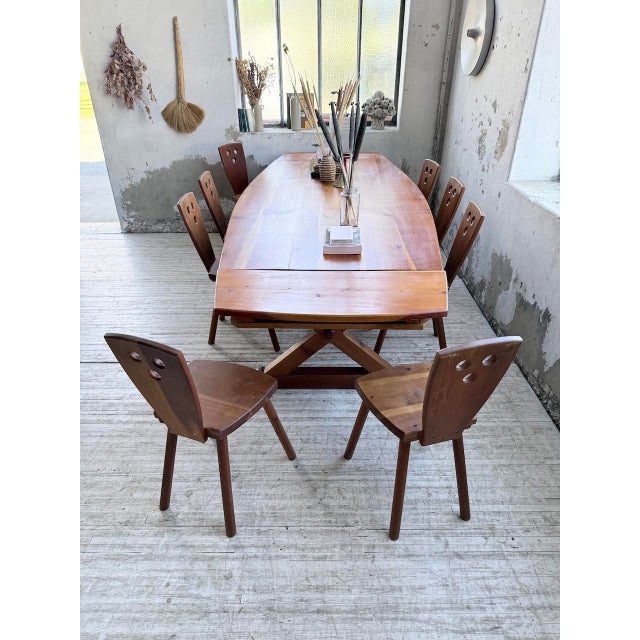 Table and Chairs Set by Malmvall, 1950s, Set of 9 For Sale - Image 14 of 18