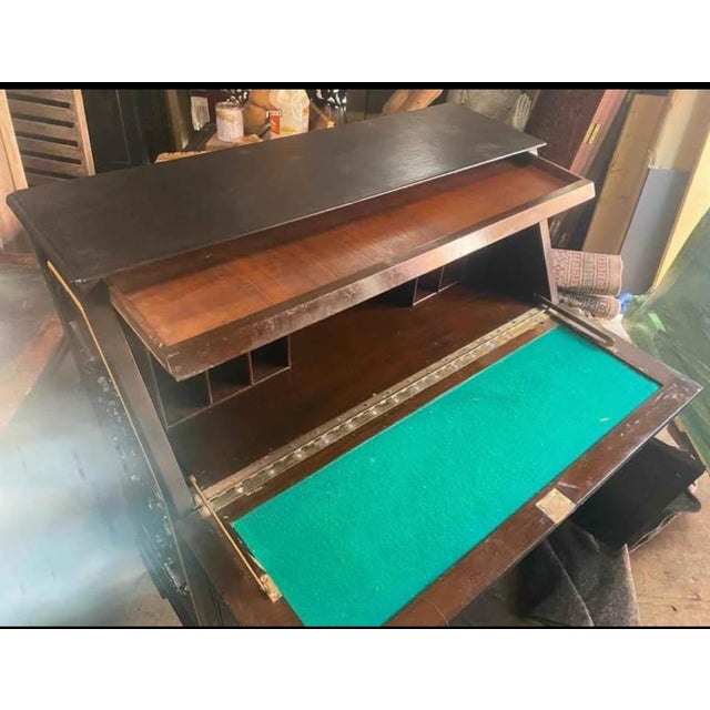 1930s Wood Bureau Desk For Sale - Image 4 of 5