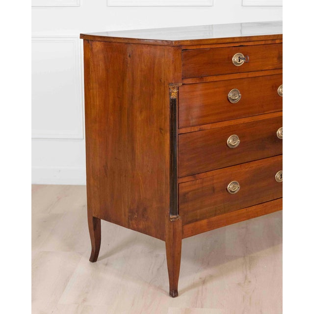 Italian Italian 18th Century Directoire Cherrywood Chest of Drawers For Sale - Image 3 of 7