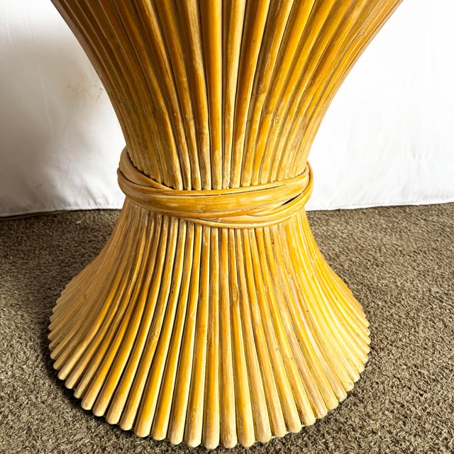 1980s McGuire Style Sheaf of Wheat Dining Table Base For Sale - Image 5 of 5