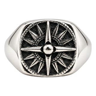 James Avery Sterling Silver "Guide My Way" Ring, Size 12 For Sale