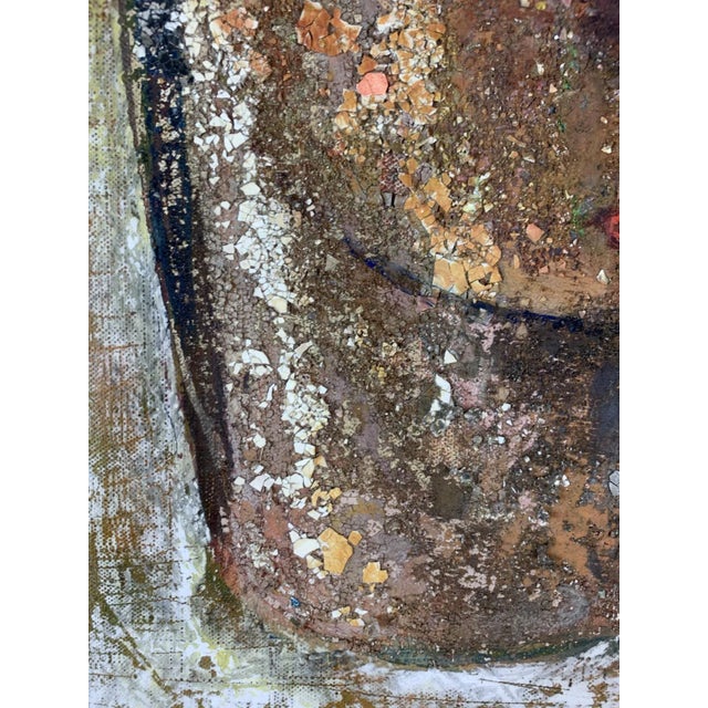 1960s Mid Century Female /male Head Abstract Painting For Sale In Philadelphia - Image 6 of 10