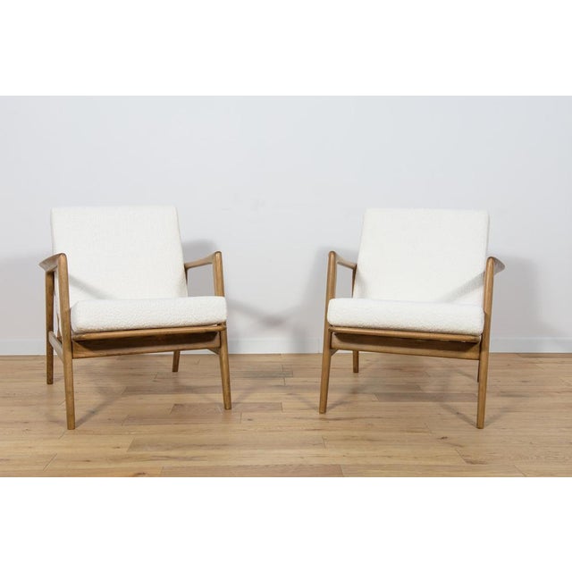 Mid-Century Modern Set of Mid-Century Model 300-139 Armchairs from Swarzędz Factory, 1960s For Sale - Image 3 of 18