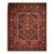 Vintage Afghan Baluch Tribal Area Rug in a Near-Square Size in Red, Blue, Brown For Sale