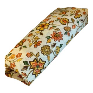Set of 6, Vintage Lot 70s Groovy Mod Retro Flower Power Jacobean Design HTF Deadstock Curtains Mint For Sale
