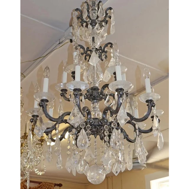 Schonbek 5410 Silver La Scala 15 Light Rock Crystal Chandelier 40 X 28 X 28 Dimensions : 40" Tall X 28" Wide X 28" Deep...
