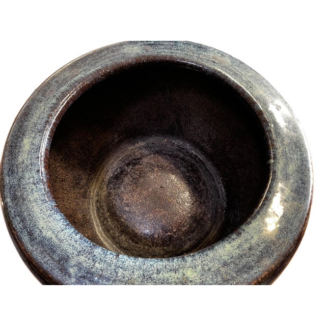 Antique Yixing Blue Flambe Glazed Stoneware Pot For Sale - Image 9 of 15