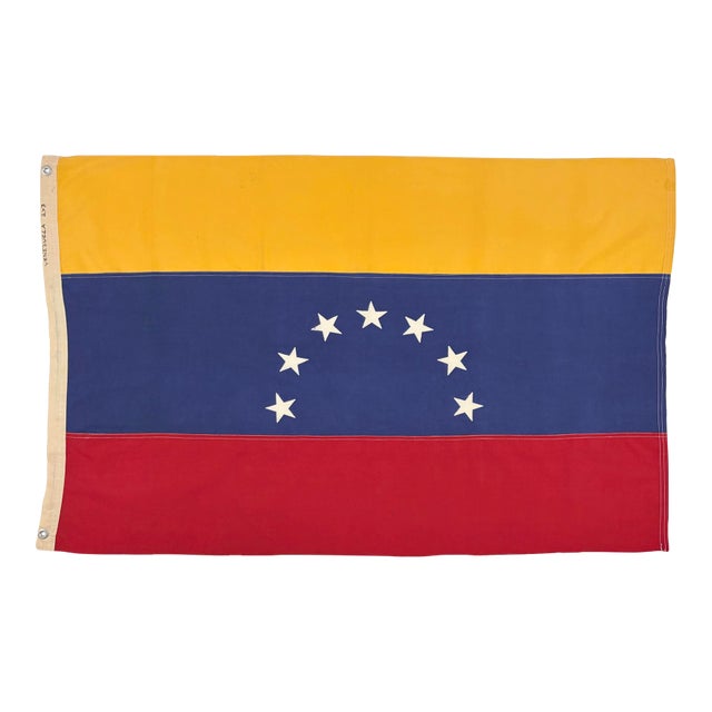 Vintage Cotton Flag of Venezuela For Sale