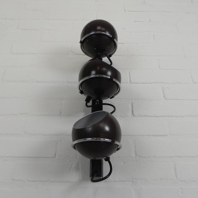 1960s Wall Lamp with 3 Globes from Gepo, 1960s For Sale - Image 5 of 18