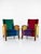 Wood Art Deco Armchairs in Vibrant Multi-Color Velvet Patchwork, Set of 2 For Sale - Image 7 of 7