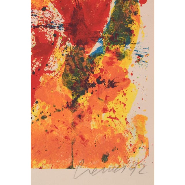 Jan Cremer, Three Tulips Nr.II, 1992, Ink on Paper For Sale - Image 9 of 13