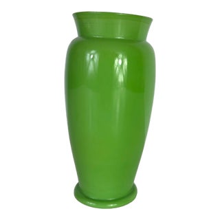 Green Glass Murano Vase For Sale