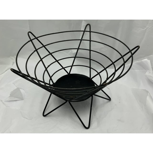 Metal 1950s Fred Press for Rubel Mid Century Atomic Metal Fruit Basket For Sale - Image 7 of 7