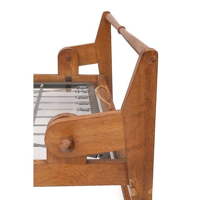 Sngle Folding Daybed attributed to Guillerme et Chambron, 1950s For Sale - Image 14 of 14