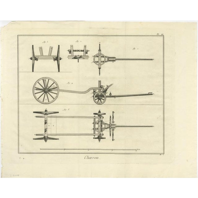 Antique French Wheelwright & Carriage Engineering by Diderot, 1763 For Sale - Image 3 of 9