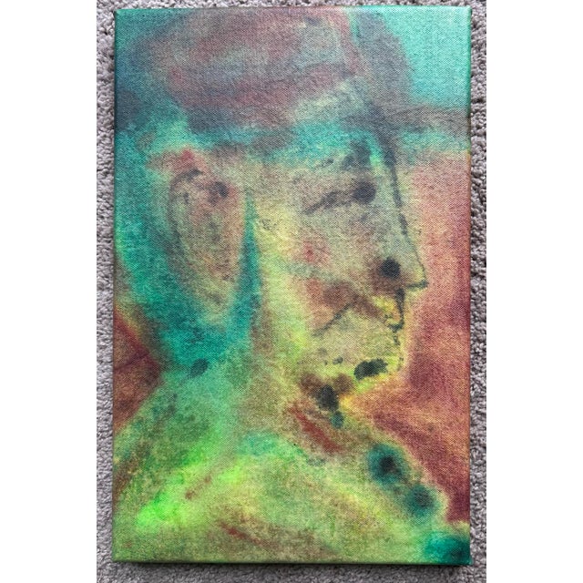 Abstract Original Abstract Painting on Canvas Entitled “Sitter” by Latina Artist Maritza Ranero For Sale - Image 3 of 5