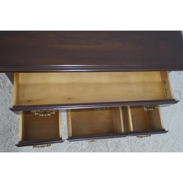 Harden Furniture Harden Cherry Queen Anne Style Lowboy W. 4 Drawers For Sale - Image 4 of 18