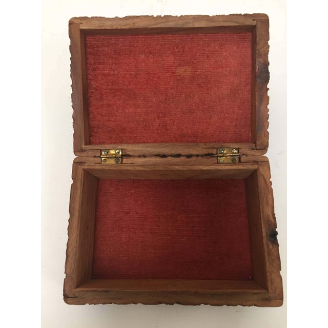 Hand-Carved Sandalwood Jewelry Box by Rajasthani Artist, India For Sale - Image 9 of 10