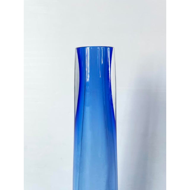Blue Murano Glass Vase by Murano for Manifattura Di Murano For Sale - Image 3 of 7