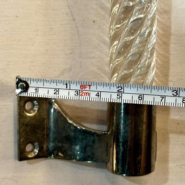 Murano Clear Glass Door Handles by Ercole Barovier for Barovier & Toso, 1960s, Set of 2 For Sale - Image 10 of 11