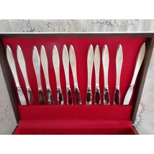 Silver Vintage Gorham Sterling Silver Gossamer Pattern Flatware Service for 12 - 126 Pieces For Sale - Image 8 of 13