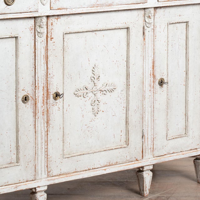 19th Century Swedish Gustavian Gray Painted Buffet Sideboard For Sale - Image 14 of 16