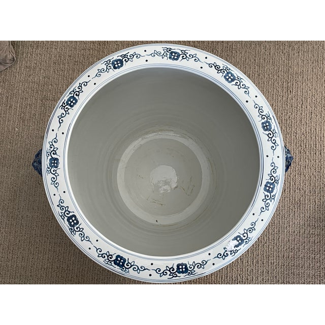 Chinese Export XXL Blue & White Porcelain Tree Pot Floor Planter For Sale In New York - Image 6 of 12