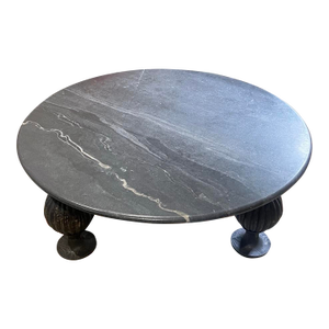 Anthropologie Caria Marble Coffee Table, Sculptural Coffee Table, Organic Modern Marble Table, Designer Round Coffee Table