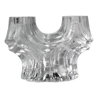 Brutalist Crystal Candleholder by Christer Sjögren, 1960s For Sale