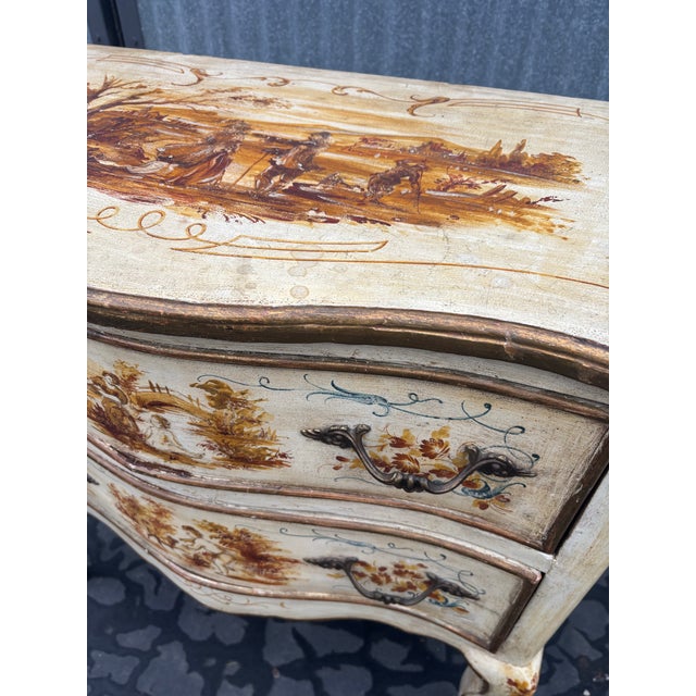 Early 20th Century Venetian Painted Two Drawer Commode For Sale - Image 11 of 11