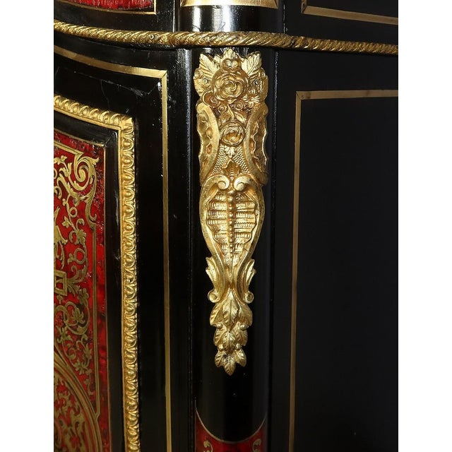 Small Napoleon III Cabinet in Boulle Marquetry, 19th Century For Sale - Image 12 of 18