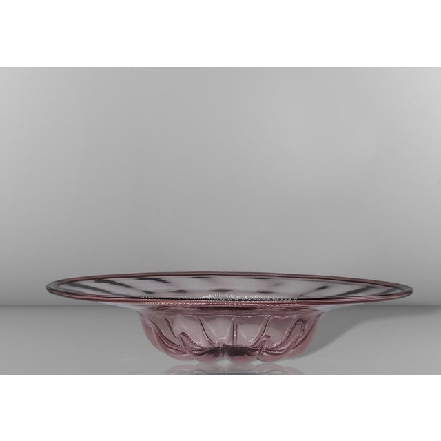 Mauve Mauve Murano Glass Centerpiece by Vittorio Zecchin for MVM Cappellin, Italy, 1930s For Sale - Image 8 of 15