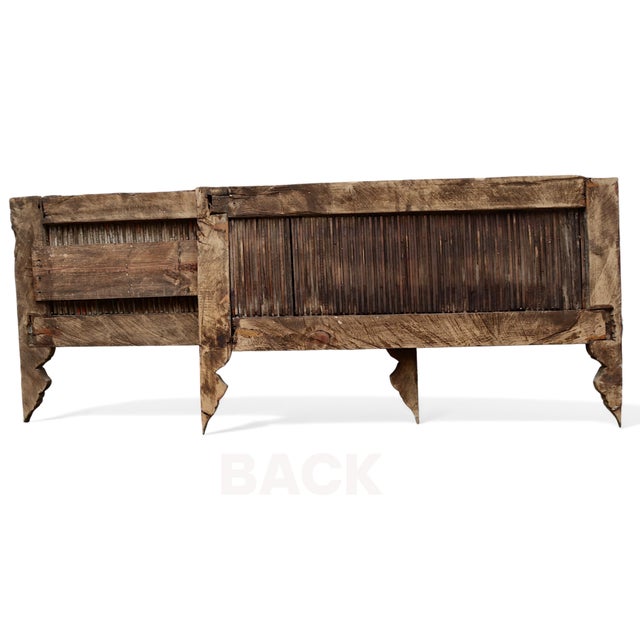 Wood Antique Hand-Carved Wooden Mashrabiya, 1890s For Sale - Image 7 of 18