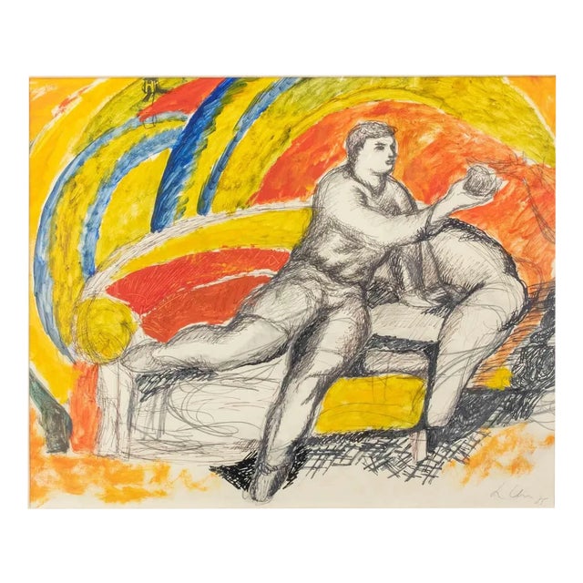 Sandro Chia, Boy, Mixed Media, 1985 For Sale