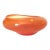 Art Studio Santa Fe Artisan Signed Burnt Orange Organic Shape Glass Bowl 7.5" For Sale