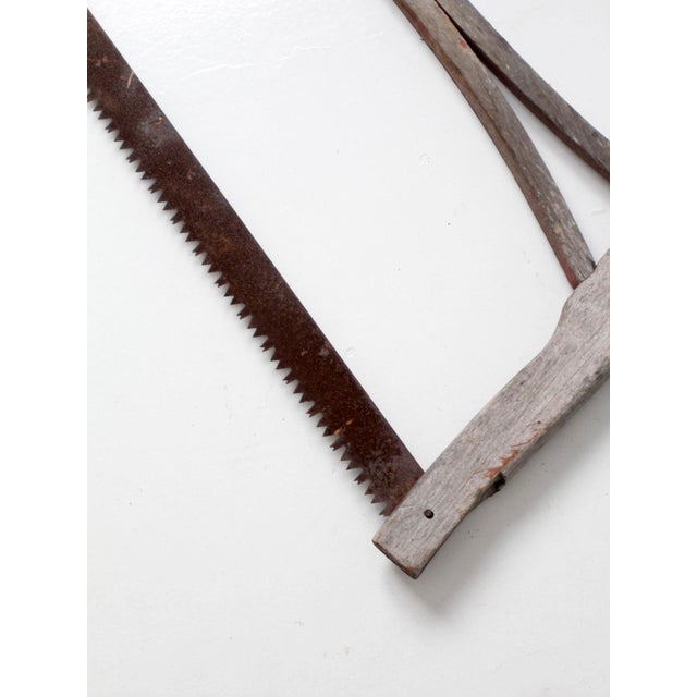 Early 20th Century Antique Primitive Wooden Buck Saw For Sale - Image 5 of 12