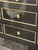 Vintage French Louis XVI Jansen Style Black Lacquered Chest For Sale - Image 12 of 13