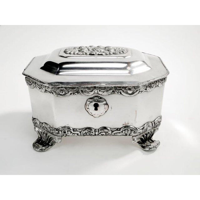 The confectionery was made of plated brass at the Norblin factory in Warsaw around 1850. It is made in the Biedermeier...