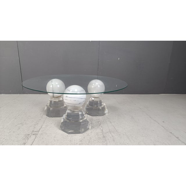 Marble Sphere Coffee Table by Roche Bobois, 1980s For Sale - Image 10 of 11