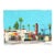 Santa Cruz Afternoon - Original California Coastal Pop Art Mixed Media Work on Paper by Fabio Coruzzi For Sale