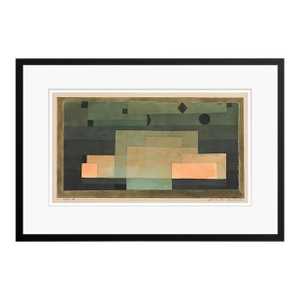 Paul Klee 'The Firmament Above the Temple' Archival Pigment Print Framed in Black Reproduction