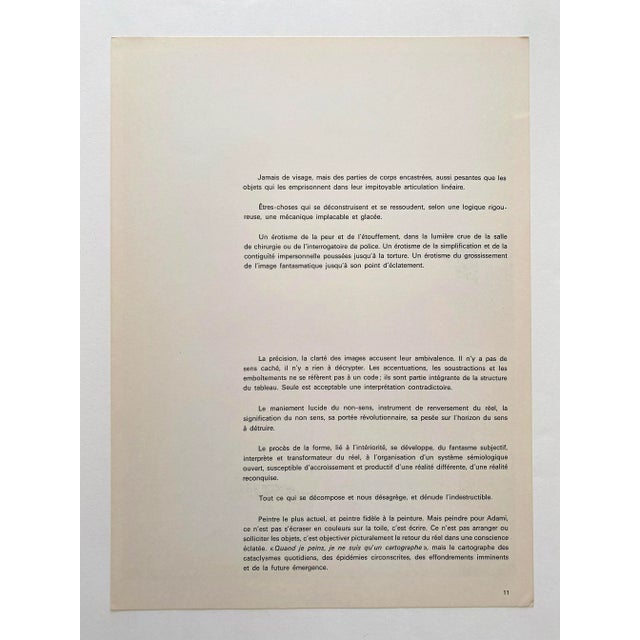 Paper Valerio Adami Vintage 1970 Maeght Editeur Postmodern Pop Art Lithograph Print For Sale - Image 7 of 9