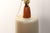Vintage Gordon and Jane Martz Taupe Ceramic and Walnut Table Lamp With Finial For Sale - Image 9 of 16