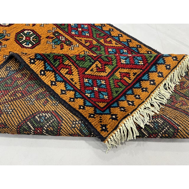 Terracotta Turkmen-Style Geometric Gul Runner Rug, 2'7" X 9'3" For Sale - Image 11 of 13