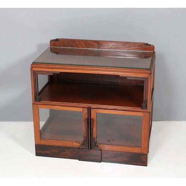Art Deco Amsterdamse School Tea Cabinet from Padouk, 1920s For Sale - Image 3 of 10