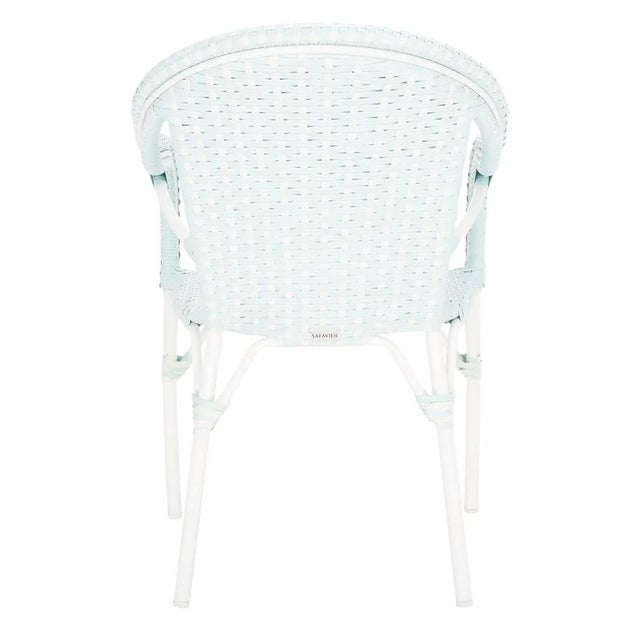 California Armchair, Set of 2 - Baby Blue/White For Sale - Image 10 of 10