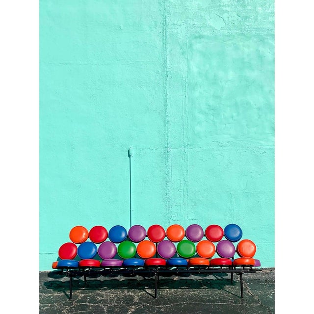 Vintage Mid-Century Modern Marshmallow Sofa After Irving Harper for Herman Miller For Sale - Image 9 of 12