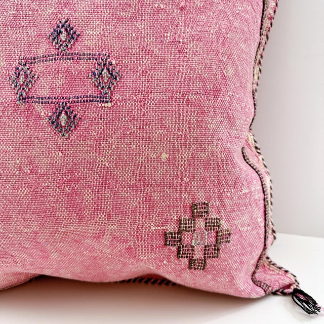 Moroccan Moroccan Sabra Cactus Silk Pillow Cover For Sale - Image 3 of 3